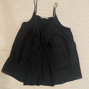 alexander wand black silk cami